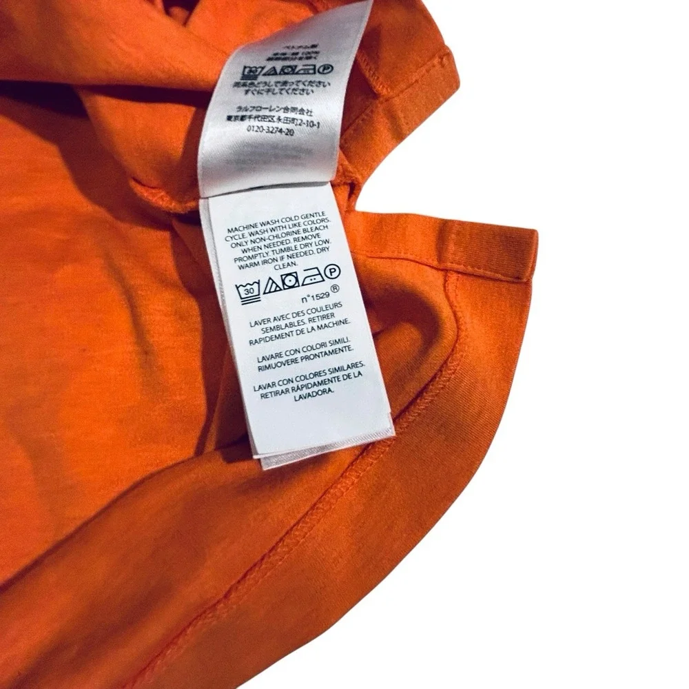 Polo Ralph Lauren Mens XL Orange Classic Fit Cotton Pony Logo Polo Shirt